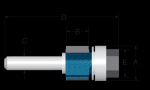 Bosch Carbide Tipped 2 Flute Laminate Trimmer Assemblies