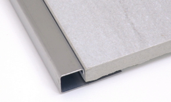 Square Edge Tile Trim in Mirror Stainless Steel by Tiles-R-Us