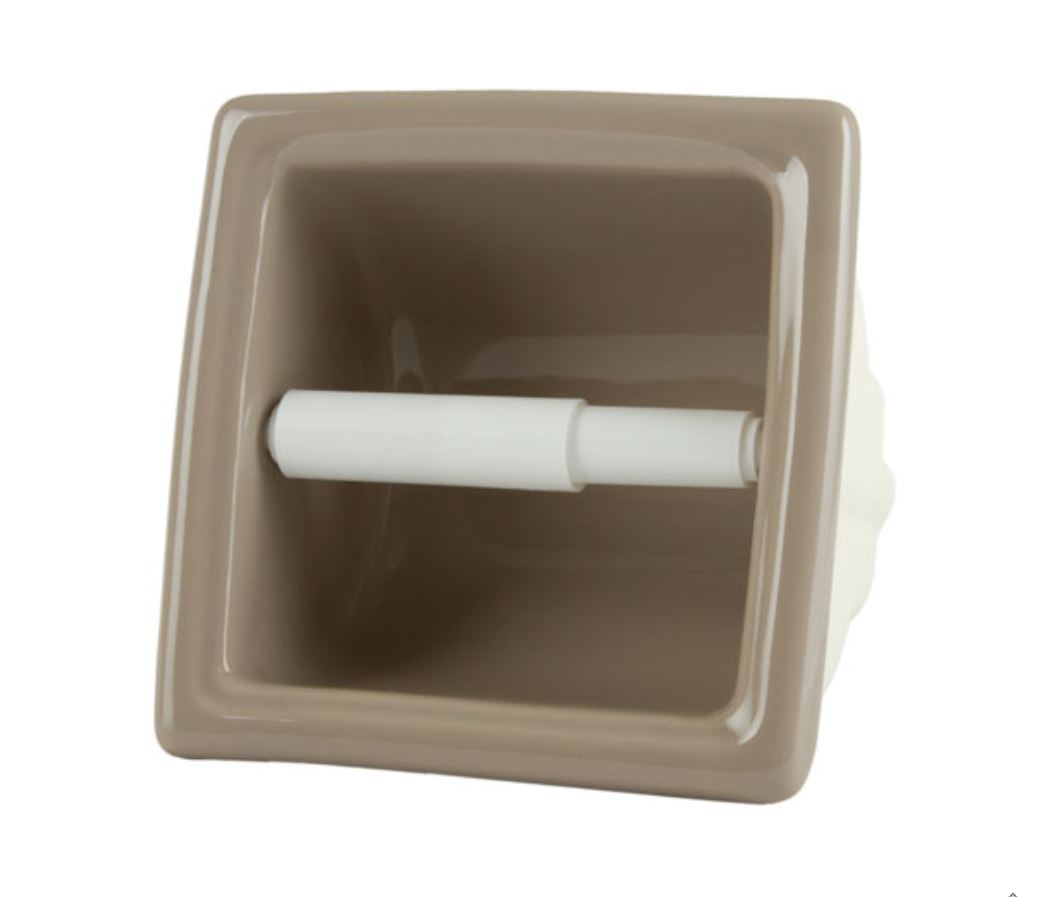 TT66R Ceramic Recessed Tissue Holder for Tile Showers and Baths 6 x 6 by HCP Industries