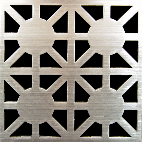PSC Pro Stainless Steel Drain Grate Cover - Asterix Design by Pro-Source Center