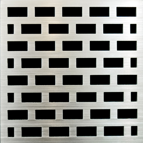 PSC Pro Stainless Steel Drain Grate Cover - Brick Design by Pro-Source Center