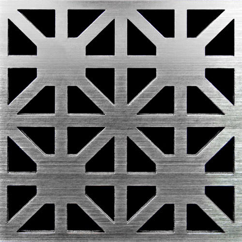 PSC Pro Stainless Steel Drain Grate Cover - Obelix Design by Pro-Source Center