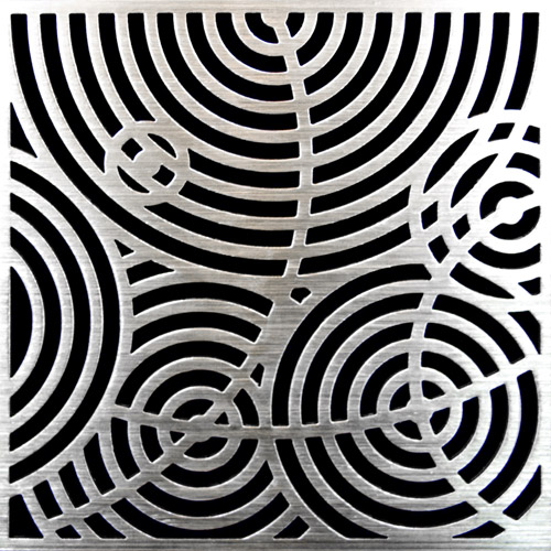 PSC Pro Stainless Steel Drain Grate Cover - Ripples Design by Pro-Source Center
