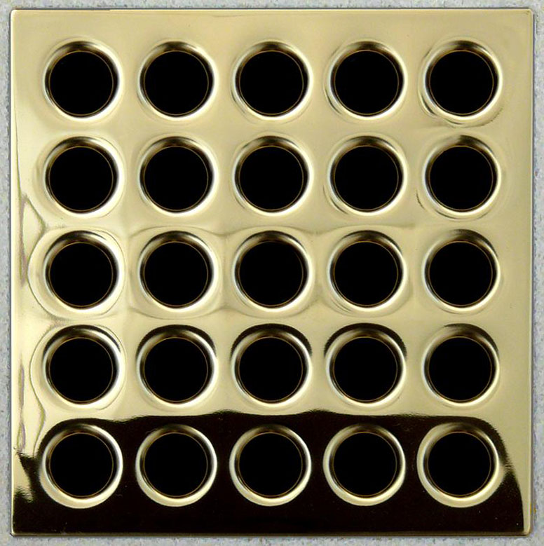 Ebbe Drain Grate cover color Bright Brass E4402