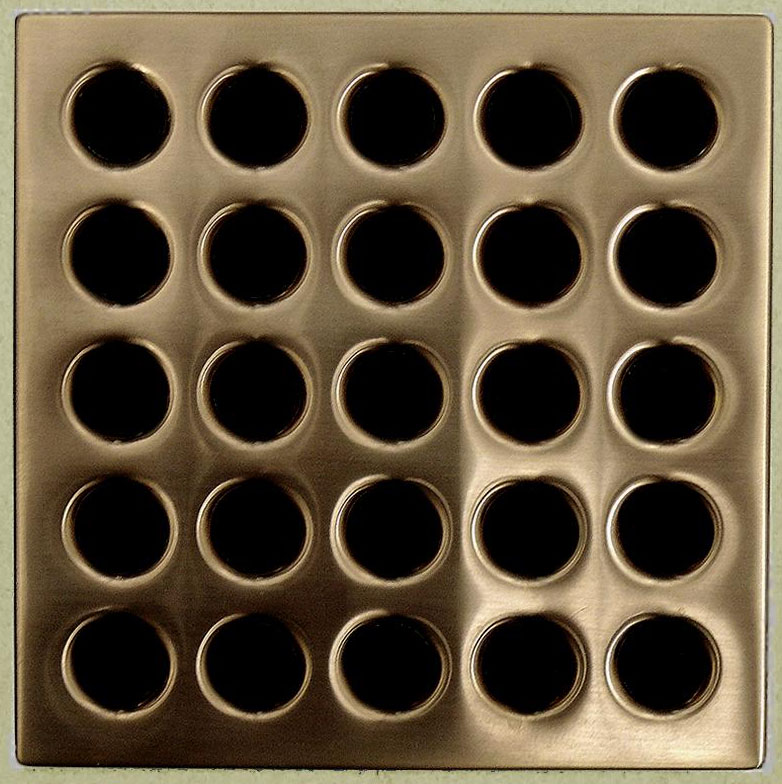 Waterproofing shower kit Drain Grate Cover color Brushed Bronze E4408